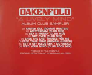 OAKENFOLD / A LIVELY MIND (ALBUM CLUB SAMPLER)