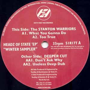 THE STANTON WARRIORS / DEEPER CUT / HEADZ OF STATE EP "WINTER SAMPLER"