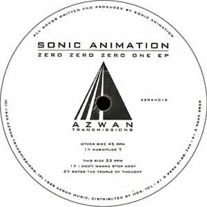 SONIC ANIMATION / ZERO ZERO ZERO ONE EP