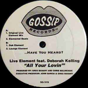 LIVE ELEMENT FEAT DEBORAH KEELING / ALL YOUR LOVIN'