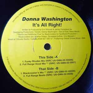 DONNA WASHINGTON / IT'S ALL RIGHT!