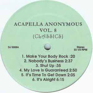 ACAPELLA ANONYMOUS / VOL 8 (CLASSICS)