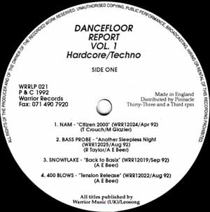 VARIOUS / DANCEFLOOR REPORT VOL1 HARDCORE / TECHNO