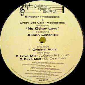 BINGSTER PRODUCTIONS & CRAZY JOE COLA PRODUCTIONS / NO OTHER LOVE FT ALISON LIMERICK
