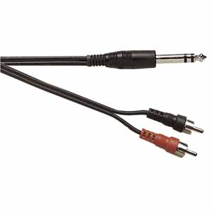 2 6.35MM STEREO JACK TO 2 RCA PHONO / 5M