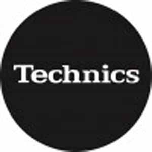 SLIPMATS / TECHNICS LOGO BLACK WITH WHITE WRITING