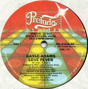 GAYLE ADAMS / LOVE FEVER