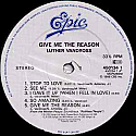 LUTHER VANDROSS / GIVE ME THE REASON