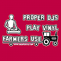 PROPER DJS PLAY VINYL  /  RED T SHIRT LARGE