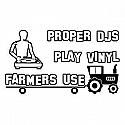 PROPER DJS PLAY VINYL  /  WHITE T SHIRT X LARGE