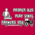 PROPER DJS PLAY VINYL  /  RED T SHIRT X LARGE