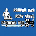 PROPER DJS PLAY VINYL  /  PALE BLUE T SHIRT X LARGE