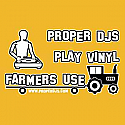 PROPER DJS PLAY VINYL  /  YELLOW T SHIRT XX LARGE
