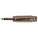 NICKEL XLR FEMALE TO 6.35MM STEREO MALE / ADAPTOR