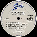 LUTHER VANDROSS / NEVER TOO MUCH